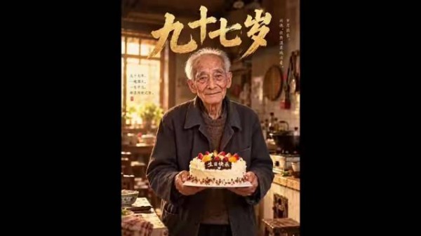 女儿75岁生日，97岁老父亲独自赶来庆生